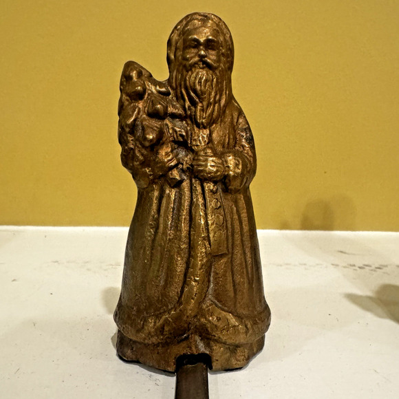 Vintage Bombay Company 2 Brass Victorian Santa Stocking Holder Christmas 1993 - Picture 7 of 15